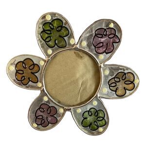 Vintage Handmade Glass Picture Frame